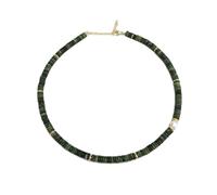 DEJIN Collana girocollo da donna con perle naturali d'acqua dolce e tormalina, Pietra