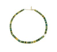 DEJIN Collana girocollo da donna con perle naturali d'acqua dolce e tormalina, Pietra