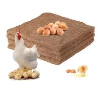 DEJIN Confezione da 6 Rivestimenti for Nidi - Rivestimento in Fibra di Cocco Naturale for Lettiera for Pollai, Rotolo di Rivestimento in Fibra di Cocco for Pollai, Pascoli(50cm x 50cm)