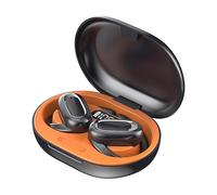 DEJIN Cuffie 3D Surround Open Bluetooth 5.3 con ganci per le orecchie, autonomia di riproduzione 60 ore con custodia di ricarica display LED, riduzione del rumore wireless per corsa, ciclismo e