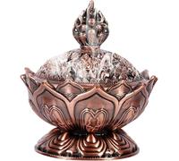 DeJivsin Bruciatore di Incenso in Grani, Reflusso, 8 x 7 cm, in Rame Rosso, Mini Affumicatore