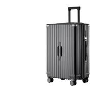 DEJJYYYZ Valigia Valigia da viaggio con telaio in alluminio, bagaglio su ruota universale silenziosa, password, business case multifunzione (Color : Dark Night Black Ext, Size : 20 inch)