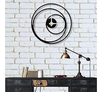 DEKADRON Orologio da parete in metallo dal design unico, non concentrico, opere d'arte da parete in metallo, decorazione da parete per casa e ufficio, movimento silenzioso industriale moderno (50,8
