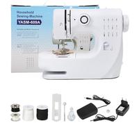 Dekaim Macchina da cucire, 12 fili Overlock per uso domestico, mini macchina da cucire multifunzione completamente automatica, macchina da cucire plug-in, adatta per principianti (norme europee)