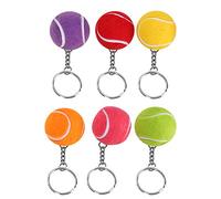 DekaimTennis Ball Portachiavi, 6 Pezzi 6 Colori, Borsa Ciondolo, Metallo Portachiavi con Tennis, Regalo di Decorazione, per Gli Amanti del Tennis, Regali del Partito