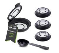 DEKAROX 4 cialde da caffè con filtro permanente per Melitta 180424 con cucchiaino in polvere per tutte le macchine da caffè Senseo da HD7800 a HD7874