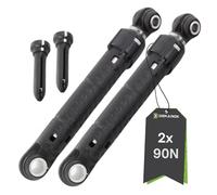 DEKAROX Set di 2 ammortizzatori 90N per lavatrice, diametro 8/11 mm, lunghezza massima 275 mm, bullone incluso, compatibile ad esempio con Bosch/Siemens 00448032 11030890