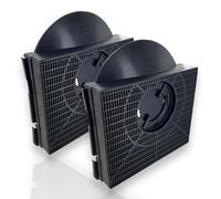 DEKAROX Set di 2 filtri ai carboni attivi, 210 x 190 mm, tipo 303, per Whirlpool Bauknecht 484000008581 Wpro CHF303, 2 filtri a carbone per cappa aspirante