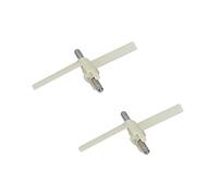 DEKAROX Set di 2 pale per Bosch Siemens 00091027 per robot da cucina MUM ProfiMixx - 166 x 79 x 31 mm plastica bianca inclusa in MUZ4DS2 MUZ4DS3 MUZ8DS1 MUZ8MP1