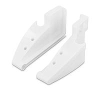 DEKAROX Set di 2 supporti a destra e a sinistra compatibili con Liebherr 7433698 e 9193353 in plastica bianca per frigorifero, adatto per molti modelli Liebherr