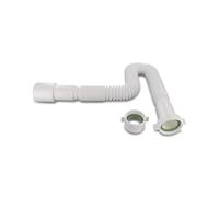 DEKAROX Sifone flessibile tubo di scarico 1 1/2 x 40/50 mm Ø 39-85 cm estensibile con riduttore da 1 1/4" per lavabo, scarico lavello da cucina