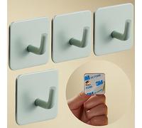 DEKAZIA® Set 4 Ganci Appendiabiti Bambini Verde Menta, Attaccapanni Parete