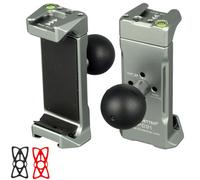 DEKEENSTAR Supporto per telefono con montaggio a sfera da 25 mm, compatibile con supporti RAM B, braccio a doppia presa per auto, bici, moto, supporto per telefono con sfera da 2,5 cm