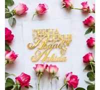 Dekha Dekhi Matrimonio Incarica Nomi Acrilico Cake Topper Charm Personalizzato