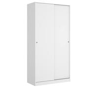 DEKIT GRUPO RIMOBEL Armadio 2 ante scorrevoli, legno di ingegneria, bianco lucido, 100 x 204 x 50 cm