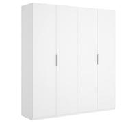 DEKIT GRUPO RIMOBEL Essen - Armadio a 4 porte battenti con due barre appendiabiti - Bianco Lucido - 180x204x52 cm