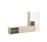 DEKIT GRUPO RIMOBEL KEI, Melammina, Bianco/Naturale, 140,6 x 227 x 40
