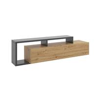 DEKIT GRUPO RIMOBEL KRAM Mobile TV Basso, Legno ingegnerizzato, Grafite e Nordic, 47x165x40 cm