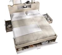 DEKIT GRUPO RIMOBEL Letto Nido, Melammina, Bianco/Naturale, 95 x 159,6 x 218,5