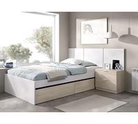 DEKIT GRUPO RIMOBEL Letto Nido, Melammina, Bianco/Naturale, 96 x 157 x 34,2