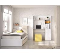 DEKIT GRUPO RIMOBEL Letto Nido, Melammina, Bianco/Naturale, 96 x 99 x 218.2