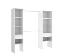 DEKIT GRUPO RIMOBEL SUIT - Cabina Armadio con due colonne e due cassetti - BIANCO - 185 x 160 x 50 cm