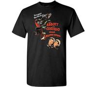DEKKRYLABZAA Trendy T-Shirt Black It's A Grand Idea for Fun Bud Abbott And Lou Costello Mens Black 3XL