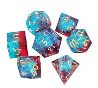 DEKKRYNFV 7pcs Cubo Poliedrico Della Resina Cubo Collezione Per Giochi Di Ruolo E Gioco D'azzardo Giochi RPG Gioco Da Tavolo Accessorio Per Giochi Di Ruolo