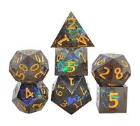 DEKKRYNFV 7pcs Cubo Poliedrico Della Resina Cubo Collezione Per Giochi Di Ruolo E Gioco D'azzardo Giochi RPG Gioco Da Tavolo Accessorio Per Giochi Di Ruolo