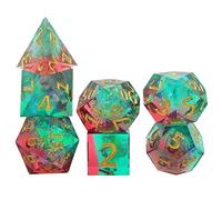 DEKKRYNFV 7pcs Cubo Poliedrico Della Resina Cubo Collezione Per Giochi Di Ruolo E Gioco D'azzardo Giochi RPG Gioco Da Tavolo Accessorio Per Giochi Di Ruolo