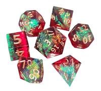 DEKKRYNFV 7pcs Cubo Poliedrico Della Resina Cubo Collezione Per Giochi Di Ruolo E Gioco D'azzardo Giochi RPG Gioco Da Tavolo Accessorio Per Giochi Di Ruolo