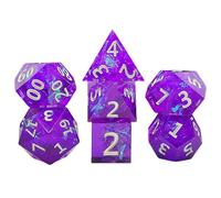 DEKKRYNFV 7pcs Cubo Poliedrico Della Resina Cubo Collezione Per Giochi Di Ruolo E Gioco D'azzardo Giochi RPG Gioco Da Tavolo Accessorio Per Giochi Di Ruolo