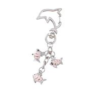 DEKKRYNFV Adorabile portachiavi a tema polpi a tema pesce realizzato in robusta lega per gli amanti degli animali oceanici di tutte le età uso quotidiano portachiavi portafortuna