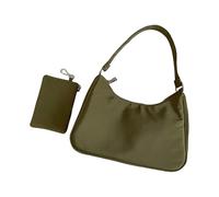 DEKKRYNFV Borsa da donna Tinta unita Spalla Top Handle Nylon Ascella Signore Pendolarismo Elegante Ascella Donne Ascella Tinta unita Borsa All-matching Spalla Ascella, Verde, One Size