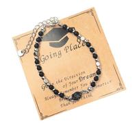 DEKKRYNFV Bracciale Laurea Per Pietre Preziose Gioielli Perle Regolabili Regali Inizio Per Un Universitario Con Regali In Scatola Gemme Pietre Gioielli Braccialette Perle