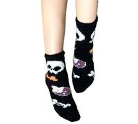 DEKKRYNFV Caldo Termico Corallo Pile Brevi Calzini Per Le Donne Divertente Halloween Zucca Stampa Stagionale Indoor Slipper Carino Signore Alla Moda, Laboratorio, Taglia unica