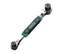 DEKKRYNFV Chiave a cricchetto a doppia testa chiave a cricchetto da 6 a 21 mm a due teste con ingranaggi a bussola regolabili