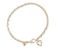 DEKKRYNFV Collana Moderna Del Cuore Con Collana In Lega Alluminio Resistente Alle Allergie Grandi Dimensioni Con Ciondolo A Cuore Per Le Raccolte Gioielli In Lega Alluminio