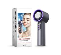 DEKKRYNFV Display digitale Ventola di Raffreddamento Desktop Ventilatore Piccolo Tavolo Scrivania Struttura ABS Adatto Per Campeggio Esterno USB Ricar