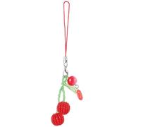 DEKKRYNFV Dolce Telefono Catena Cordino Perline Ciliegie Ciondolo Telefono Fascino Appeso Decorazione Bella Telefono Accessori Telefono Pendente Cinghia Cordino per Chiave Cartoon Charm Catena