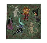 DEKKRYNFV Eleganti Tovaglie in Velluto Tappetini da Divinazione Portatili con Opere d'Arte Mistiche per Meditazioni Spirituali E Decorazioni per La Casa Motivo Mistico Tarocchi Panno