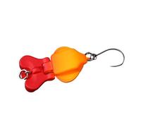 DEKKRYNFV Esche da pesca piccole a 2 sezioni Gancio singolo Hard Swimbait Jigging Sea Fishing Baits Metal Jigging Hard Squid Baits Small Lures Single Hook