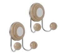 DEKKRYNFV Gancio da parete Finitura in legno Costruzione in acciaio inossidabile Gancio di montaggio adesivo per cucina Bagno Organizzazione moderna venature del legno Gancio in acciaio inossidabile