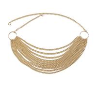 DEKKRYNFV Girovita con catena spessa a strati per gli amanti della moda, design versatile, complemento e accessorio per catena per eventi