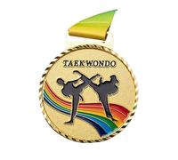DEKKRYNFV Medaglie del premio del bronzo dell'argento dell'oro del metallo con i vincitori del nastro per i bambini adolescenti di evento delle aule dell'ufficio e della competizione di Taekwondo di