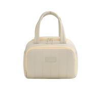 DEKKRYNFV Multi scomparto isolato Lunch Box Spaziosa Forma Cubico Portatile Thermal Food Bag per il lavoro e le attività all'aperto Borsa per il pranzo a prova di perdite, Beige, One Size