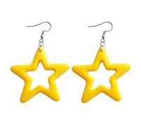 DEKKRYNFV Orecchini pendenti minimalisti Dolce Cool Hollow Acrilico Stella Orecchini di Fascino Piccolo Orecchini a Cerchio Gioielli di Moda Orecchini di Goccia Gioielli Accessori Moda Orecchini