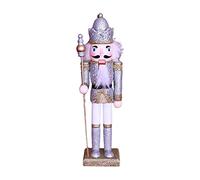 DEKKRYNFV Ornamento Noce Soldato Re Burattino Figure In Legno Per Bambola Decorazione di Natale Bambini Capodanno