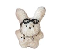 DEKKRYNFV Portachiavi a pelo lungo per borsa a forma di animale con chiavi in peluche, ciondolo per zaino per festa di compleanno portachiavi a pelo lungo per zaino