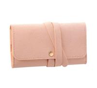 DEKKRYNFV Rotolo di gioielli in pelle Scomparti sicuri portatili per orecchini collana anelli Viaggio Storage Display Pouch Caso Gioielli portatili Rotoli Up Organizer Pouch